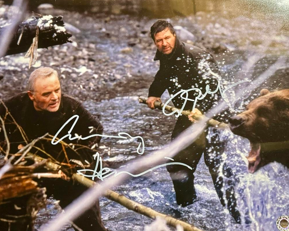 Alec Baldwin & Anthony Hopkins Signed 11x14 Photo (The Edge) *RARE* - SWAU
